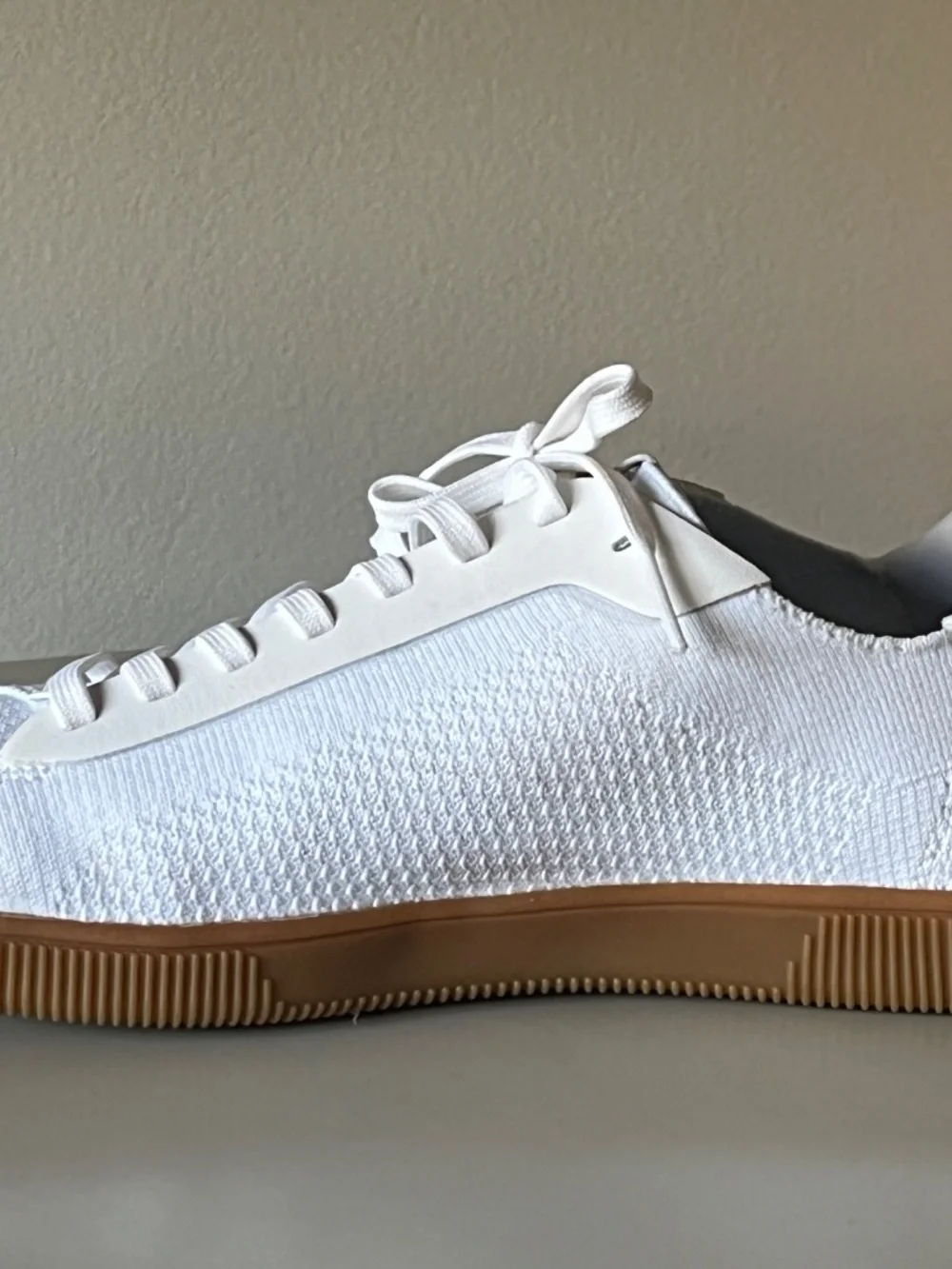 Flux Adapt Knit Trainers White/Gum M10 W11 Zero Drop Wide Toe Box Breathable